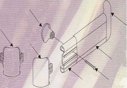 醫(yī)院防撞扶手安裝說(shuō)明-立體組裝圖示